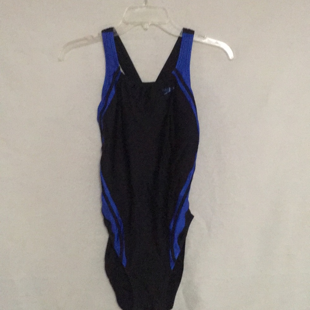 Black and blue Speedo one piece